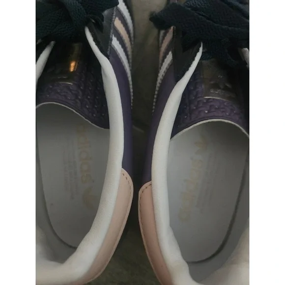 Adidas Gazelle Indoor Shadow Violet Purple Leather Sneakers Unisex 7.5 / 8.5 - Picture 5 of 8
